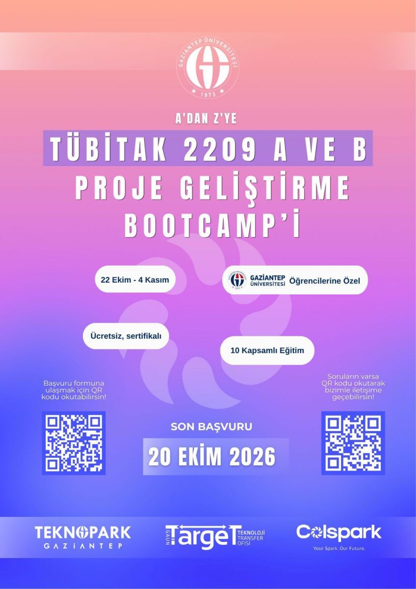 TÜBİTAK 2209-A ve 2209-B Proje Geliştirme Bootcamp'i